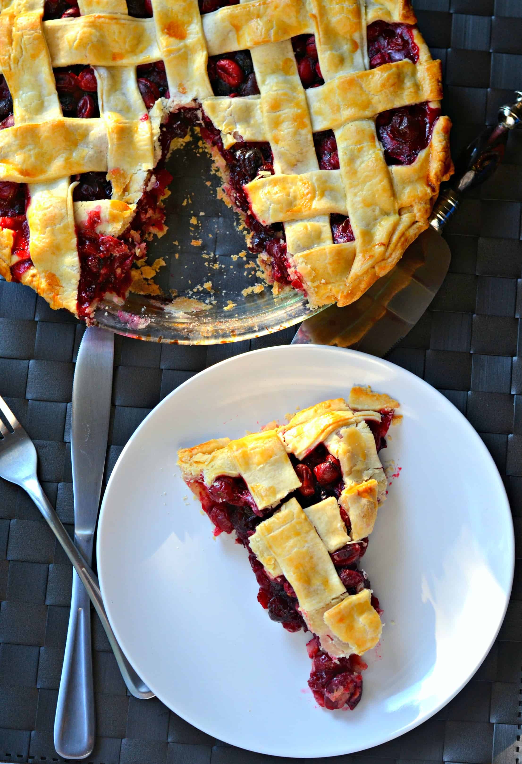 Triple Cranberry Pie - 4 Hats and Frugal