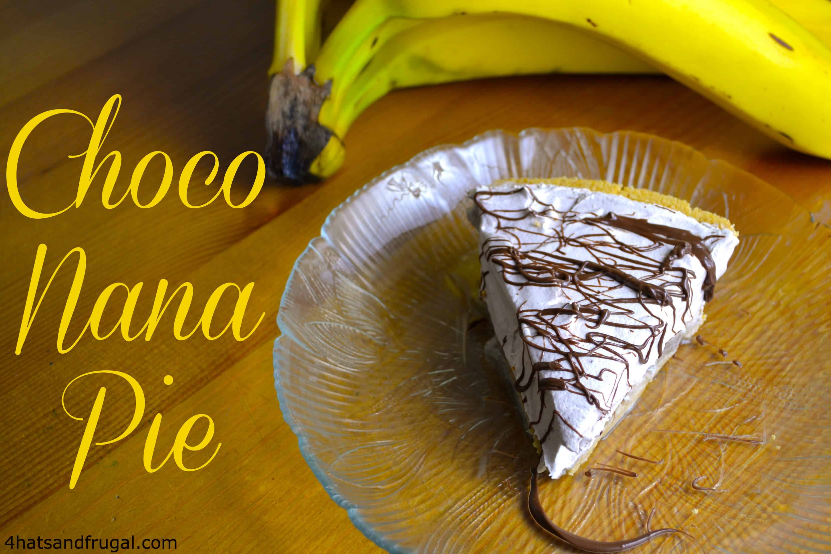 4 ingredient chocolate banana pie (or choco-nana pie)