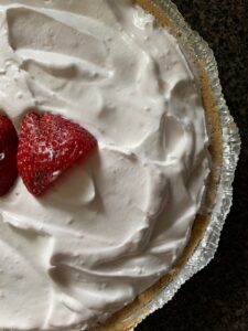 This strawberry yogurt pie is easy to make, and the perfect no-bake dessert. It's also a recipe that almost broke up a friendship. You read that right.