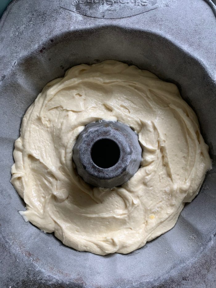 This mom of 3 shares her grandmother's sour cream pound cake recipe, that she pieced together from memories in grandma's kitchen.