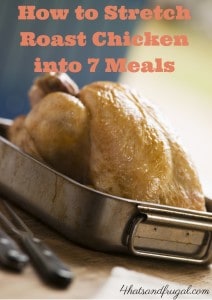 A great tutorial on how to stretch roast chicken into 7 meals and save tons of money.
