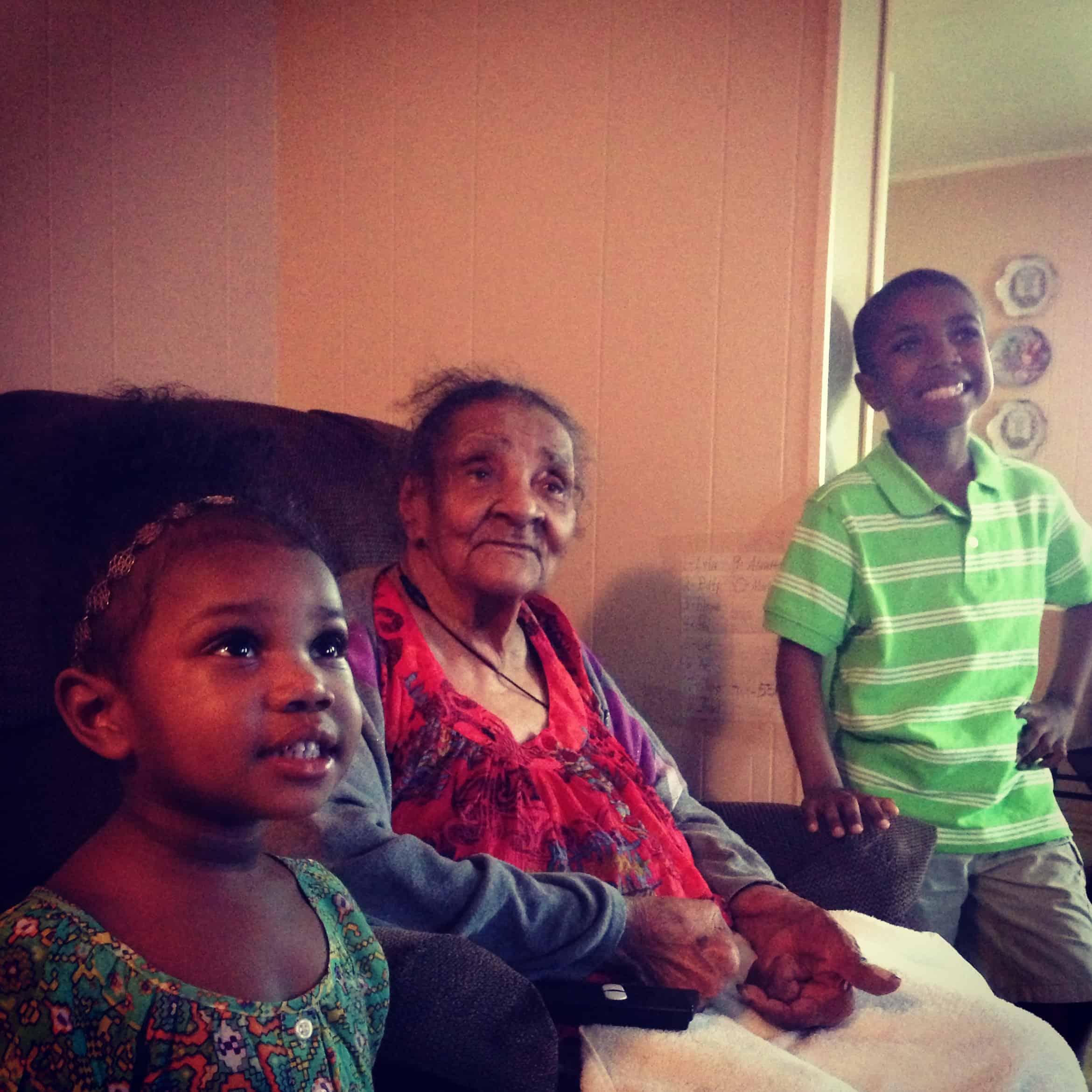 Great-Grandmother and kids