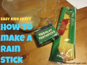 make a rain stick, kids craft