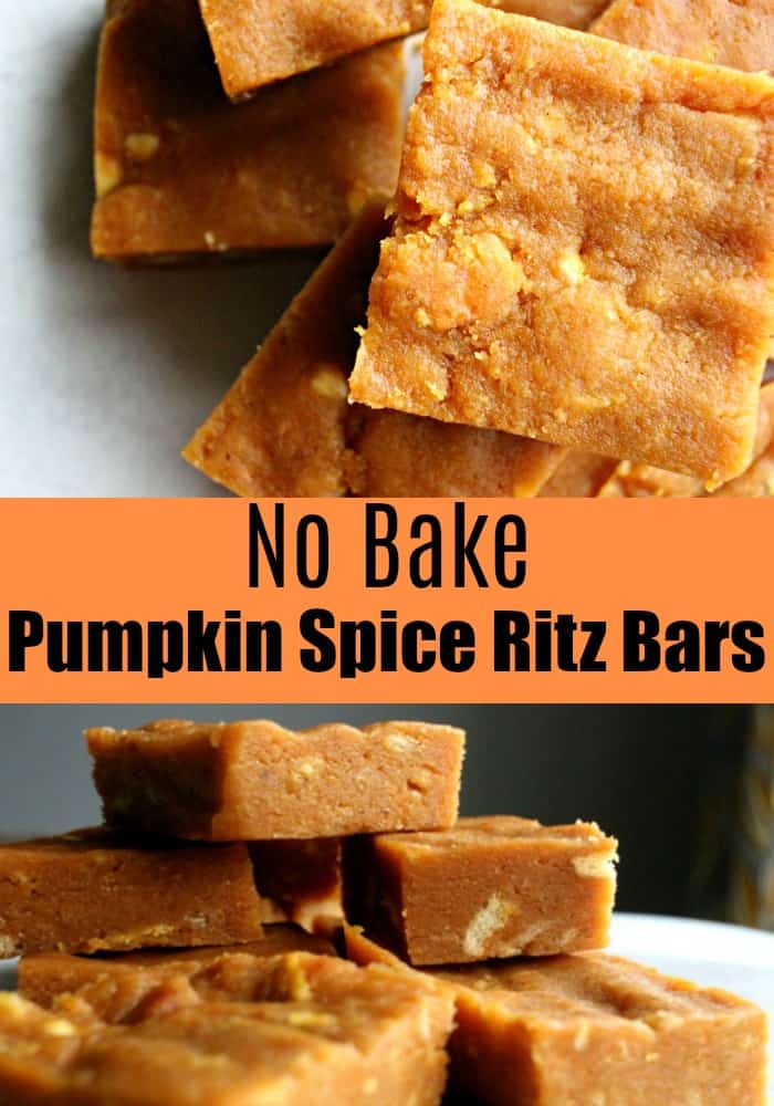 Looking for an easy pumpkin recipe for fall and Thanksgiving? These pumpkin spice ritz bars are no-bake, quick and delicious.