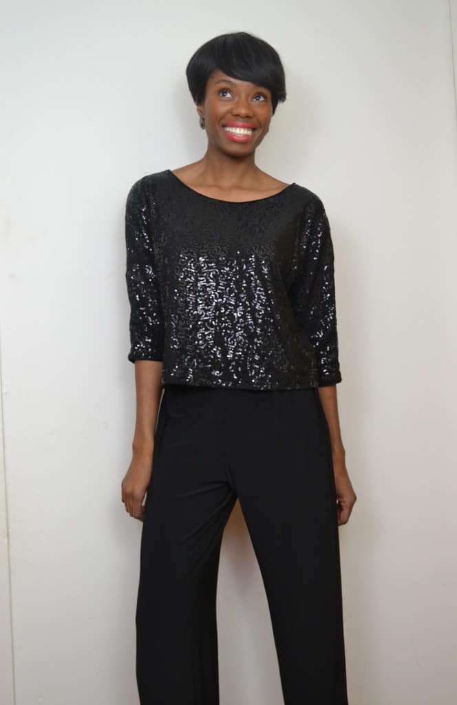 Wide leg trousers paired with sparkly top #ThisIsStyle #cbias #shop
