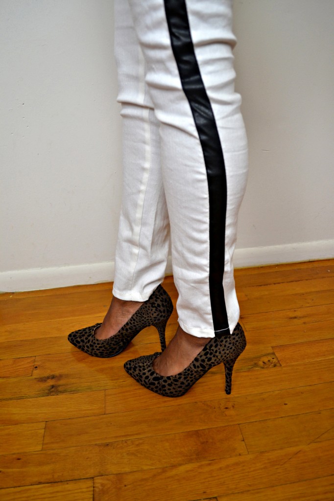 white tuxedo pants with a leopard heel #ThisIsStyle #cbias #shop