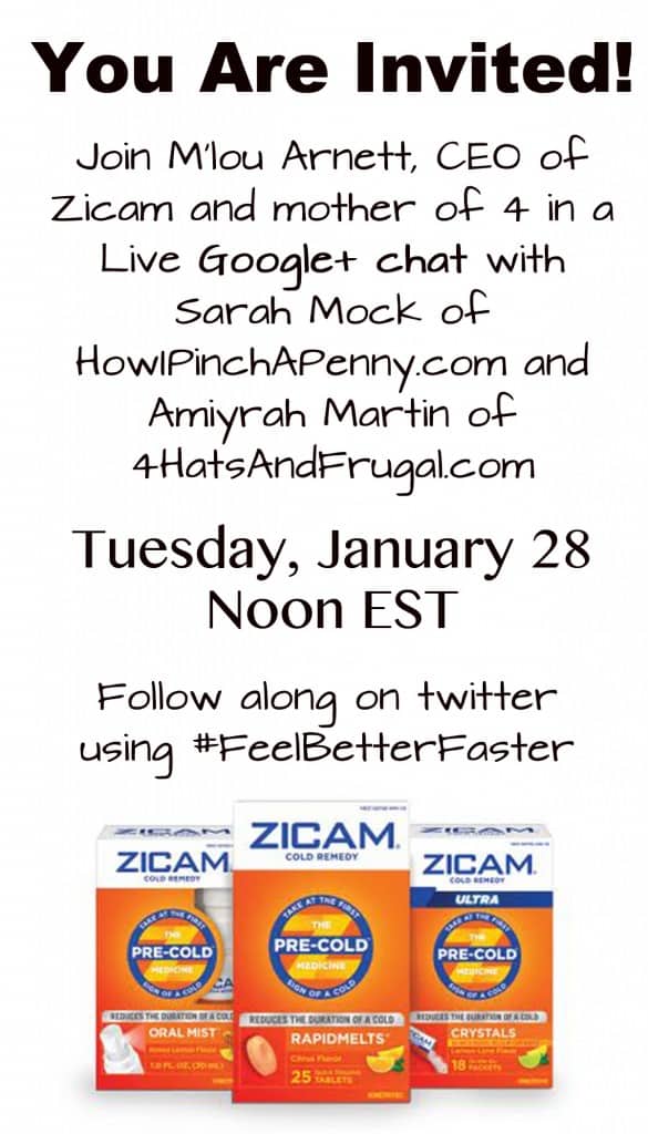 Join us and CEO of Zicam M'Lou Arnett for a Google+ hangout on January 28th