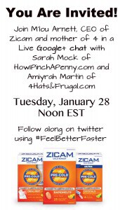 Join us and CEO of Zicam M'Lou Arnett for a Google+ hangout on January 28th