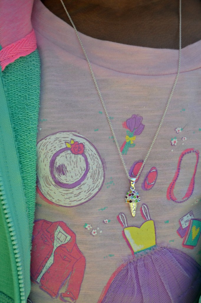 Cute graphic tee from Cheerokee and an ice cream cone necklace