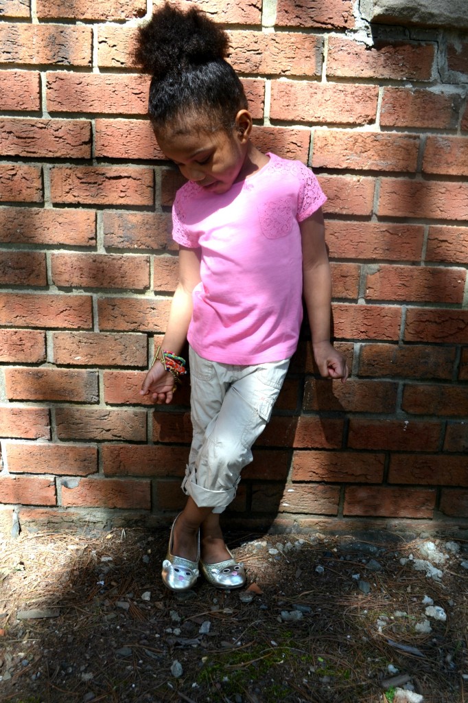 Pastel preschool fashion outfits created by a 3 year old from Target clothing