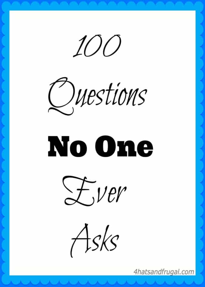 This 100 Questions No One Ever Asks video tag is hilarious and fun. Try it out today with your friends and family, and see if they answer #88 truthfully!