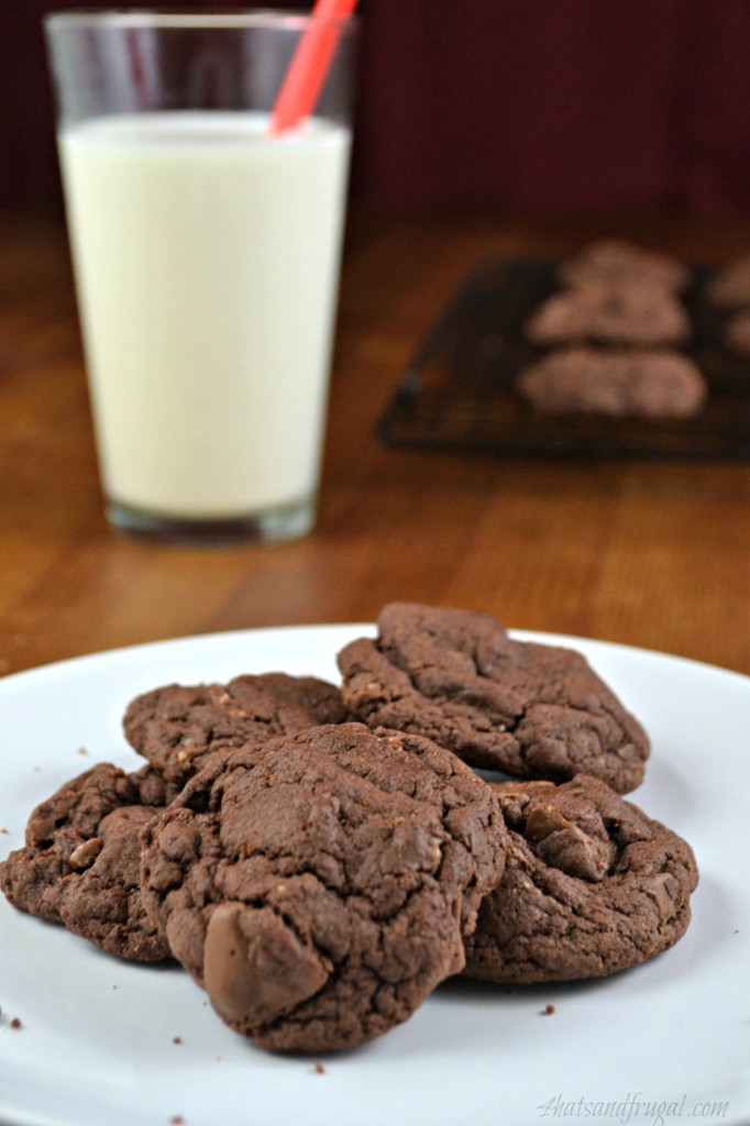 This recipe for double chocolate chunk cookies is very easy, and the taste is addictive! The addition of coffee really increases the chocolatey flavor.
