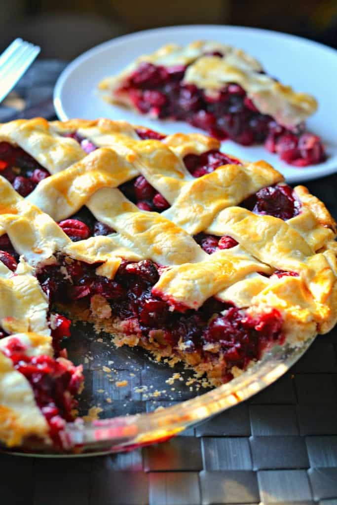 Looking for a great cranberry pie to make this holiday season? This one uses fresh cranberries, dried cranberries, and cranberry sauce!