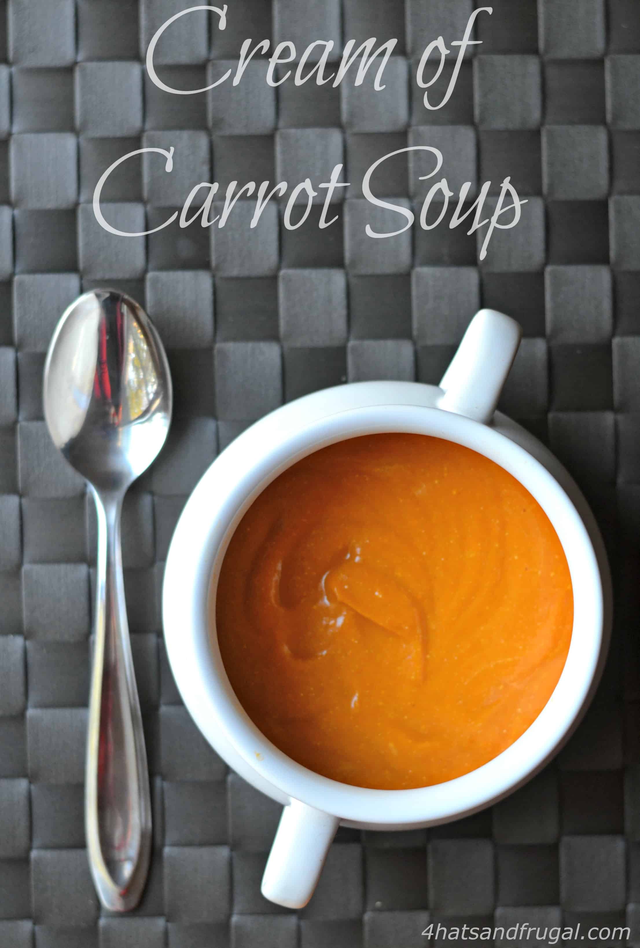 This cream of carrot soup has a homemade taste, but can be made in just 15 minutes! Check out the protein-packed secret ingredient.