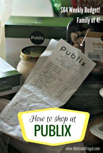 Looking to use your grocery budget wisely at Publix? Check out how this blogger used her 64 dollar grocery budget at the famous chain store.