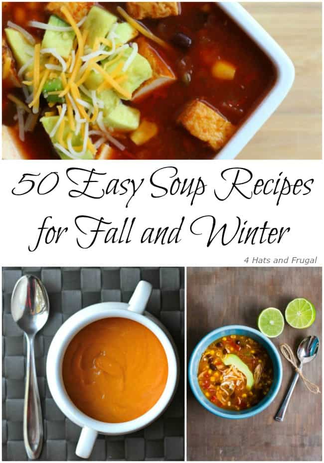 This list of 50 easy soup recipes was so helpful when I made my meal plan this week! Most are money-saving, and I love the list of slow cooker ones.