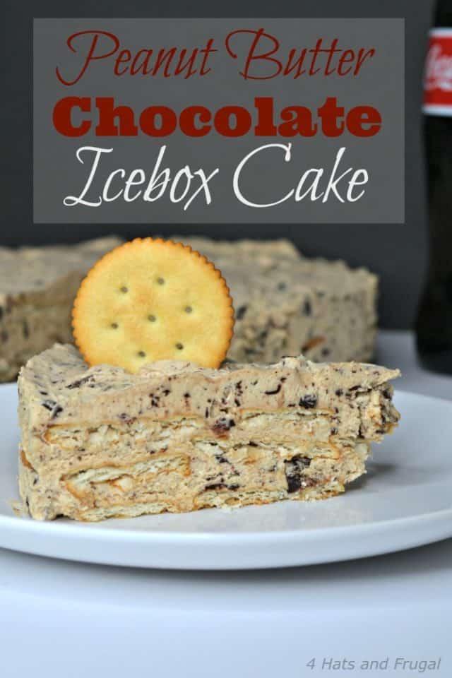 Peanut Butter Chocolate Icebox Cake 4 Hats and Frugal