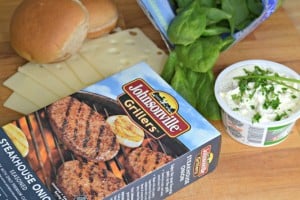 Are you looking for a fun and easy twist on the usual hamburger? This Steakhouse Sausage Burger will become a family favorite. #SausageFamily