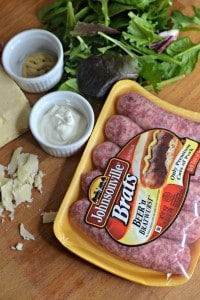 This Beer Bratwurst Salad is so easy and perfect for grilling season! #SausageFamily #sponsored