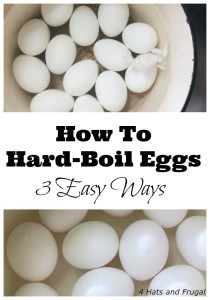 Want to know how to hard boil eggs, and have them come out perfectly? Here are 3 easy ways to get it done.