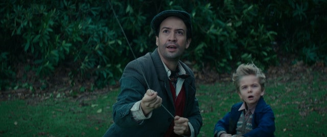 Lin-Manuel Miranda stars as Jack who jumps in to help Georgie Banks (Joel Dawson) in Disney’s original musical MARY POPPINS RETURNS, a sequel to the 1964 MARY POPPINS which takes audiences on an entirely new adventure with the practically-perfect nanny and the Banks family.