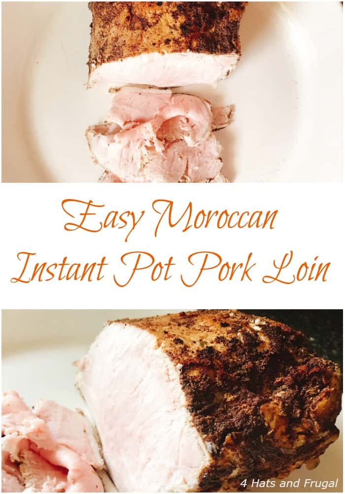 This simple recipe for Moroccan instant pot pork loin is quick to make, and includes ingredients you have in your cabinet right now!