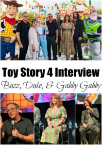This Toy Story 4 interview with Christina Hendricks, Tim Allen, and Kean Reeves is full of revelations about the film, and new "villain" Gabby Gabby.