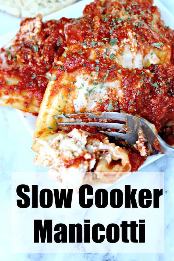 This slow cooker manicotti recipe is one that needs to be added to your weeknight meal list, because it can be prepped and cooked in less than 3 hours!