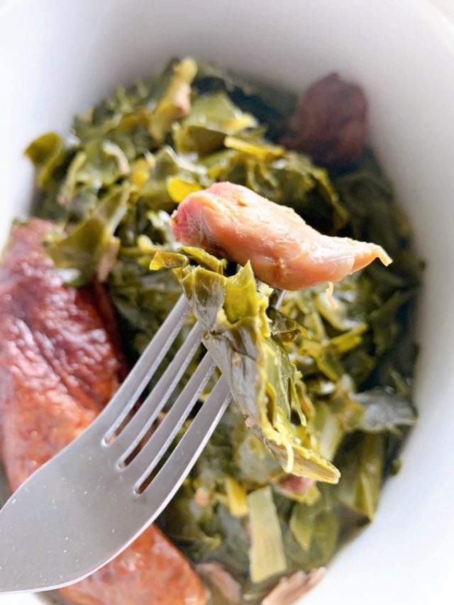 Instant Pot Collard Greens Easy Recipe 4 Hats and Frugal