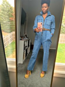 Have you been afraid of trying denim jumpsuits? This post shares a Target denim jumpsuit styled 5 ways, and tips on how to find the best jumpsuit for you.