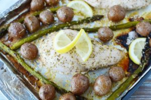 There's nothing better than an easy weeknight meal! This lemon sheet pan chicken dinner with asparagus is sure to please the whole family.
