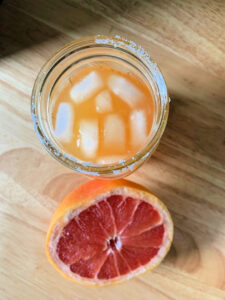 Want a change to your usual margarita recipe? This ginger grapefruit margarita is a fun cocktail to try if you love tequila and citrus!